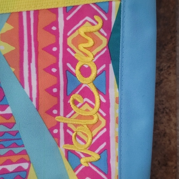 NWT Volcom Colorful  Geometric neon unisex messenger laptop Bag case - Picture 10 of 10